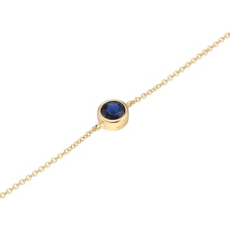 Goldsmiths 9ct Yellow Gold Sapphire Birthstone Bracelet Goldsmiths 9ct Yellow Gold Sapphire Birthstone Bracelet