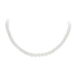 12111184 - 18ct Yellow Gold Fresh Water Pearl 18 Inch Necklace