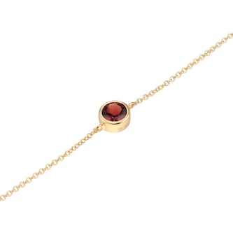 Goldsmiths 9ct Yellow Gold Garnet Birthstone Bracelet Goldsmiths 9ct Yellow Gold Garnet Birthstone Bracelet