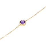 Goldsmiths 9ct Yellow Gold Amethyst Birthstone Bracelet