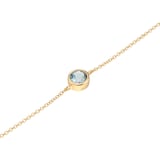 Goldsmiths 9ct Yellow Gold Aquamarine Birthstone Bracelet