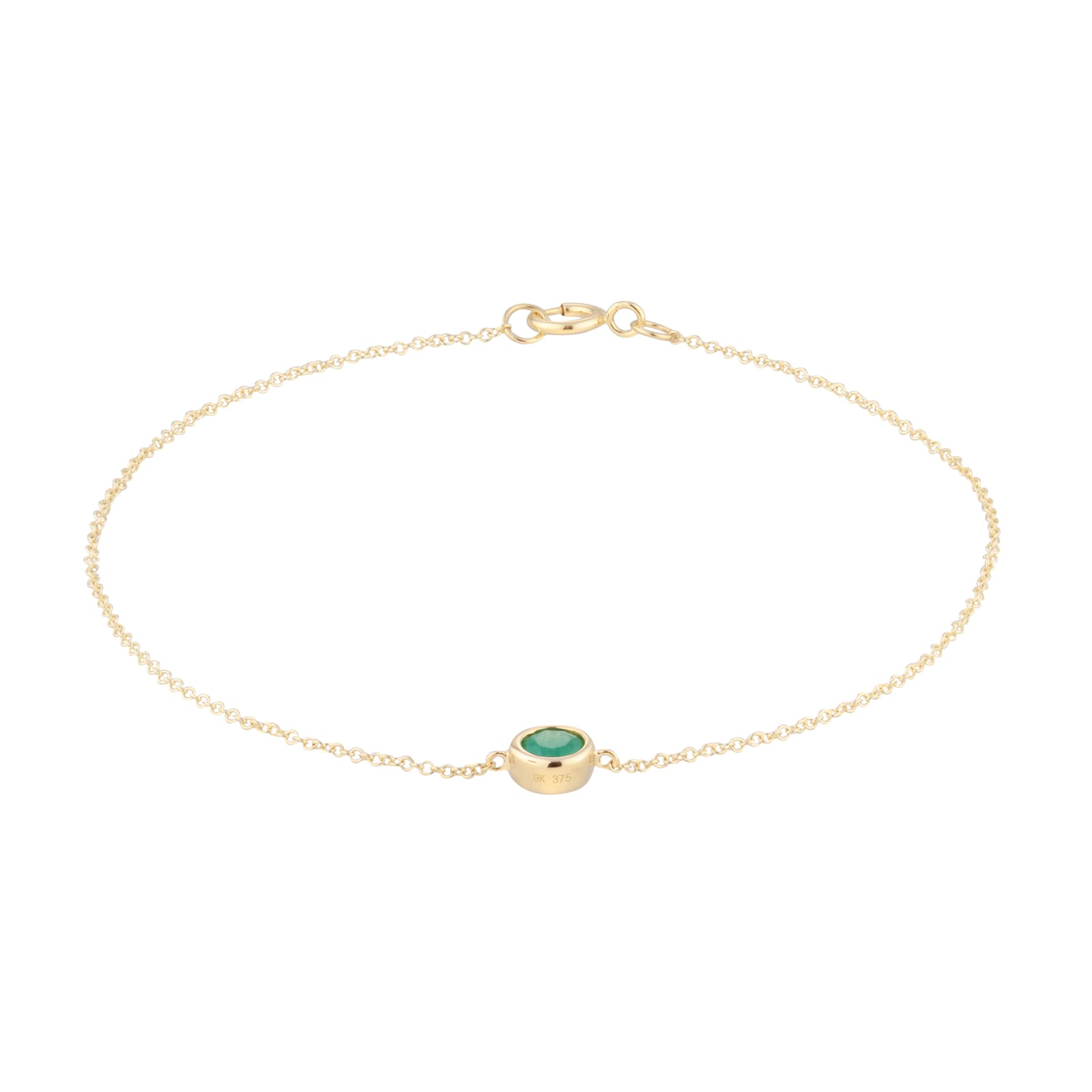 Goldsmiths 9ct Yellow Gold Emerald Birthstone Bracelet Goldsmiths 9ct Yellow Gold Emerald Birthstone Bracelet