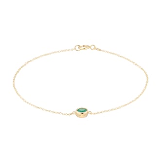 Goldsmiths 9ct Yellow Gold Emerald Birthstone Bracelet Goldsmiths 9ct Yellow Gold Emerald Birthstone Bracelet