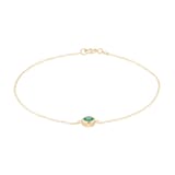 Goldsmiths 9ct Yellow Gold Emerald Birthstone Bracelet