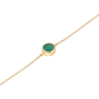 Goldsmiths 9ct Yellow Gold Emerald Birthstone Bracelet Goldsmiths 9ct Yellow Gold Emerald Birthstone Bracelet
