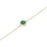 Goldsmiths 9ct Yellow Gold Emerald Birthstone Bracelet