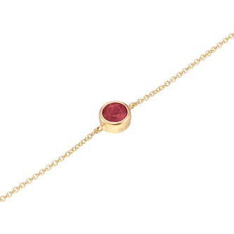 Goldsmiths 9ct Yellow Gold Ruby Birthstone Bracelet Goldsmiths 9ct Yellow Gold Ruby Birthstone Bracelet