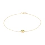 Goldsmiths 9ct Yellow Gold Peridot Birthstone Bracelet