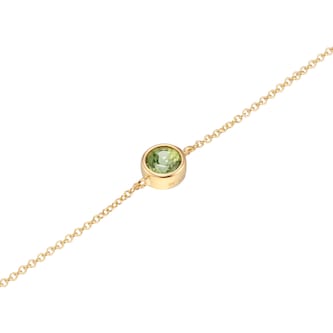 Goldsmiths 9ct Yellow Gold Peridot Birthstone Bracelet Goldsmiths 9ct Yellow Gold Peridot Birthstone Bracelet