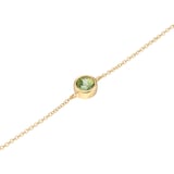 Goldsmiths 9ct Yellow Gold Peridot Birthstone Bracelet