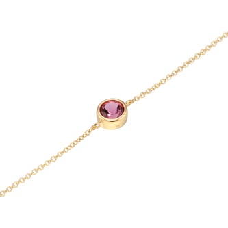 Goldsmiths 9ct Yellow Gold Pink Tourmaline Birthstone Bracelet Goldsmiths 9ct Yellow Gold Pink Tourmaline Birthstone Bracelet