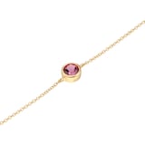 Goldsmiths 9ct Yellow Gold Pink Tourmaline Birthstone Bracelet
