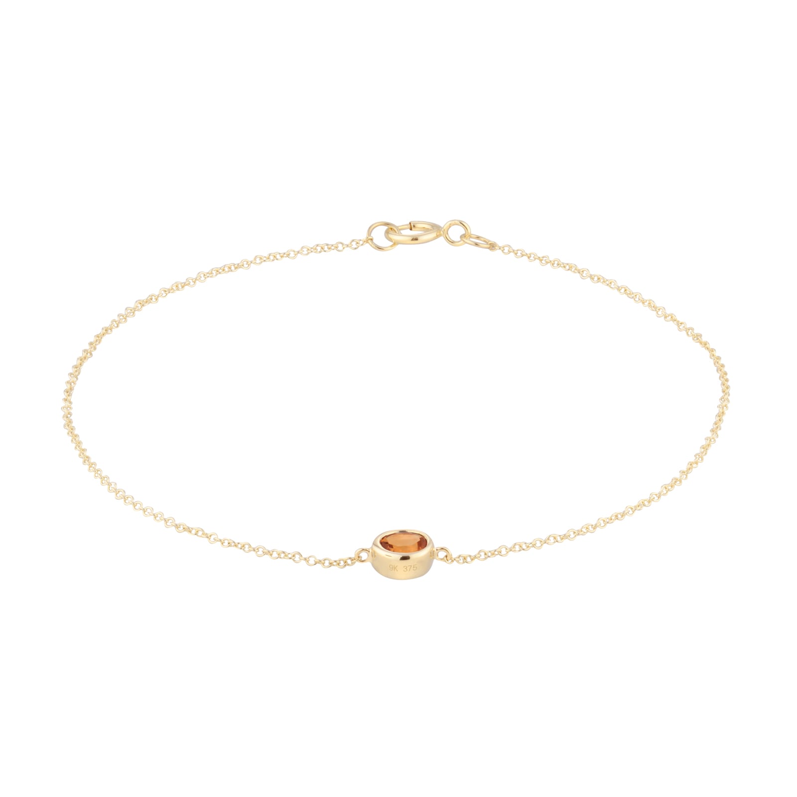 Goldsmiths 9ct Yellow Gold Citrine Birthstone Bracelet
