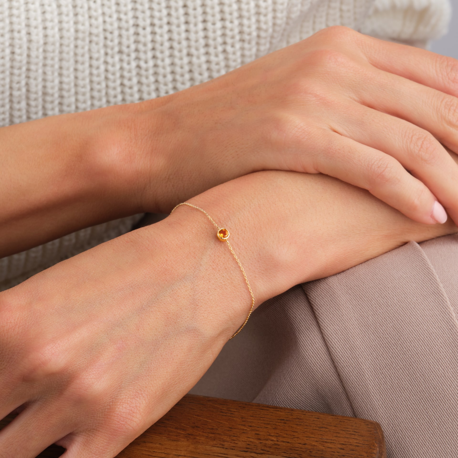 Best Luxury 
9ct Yellow Gold Citrine Birthstone Bracelet