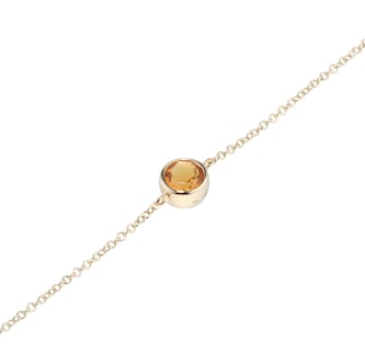 Goldsmiths 9ct Yellow Gold Citrine Birthstone Bracelet Goldsmiths 9ct Yellow Gold Citrine Birthstone Bracelet