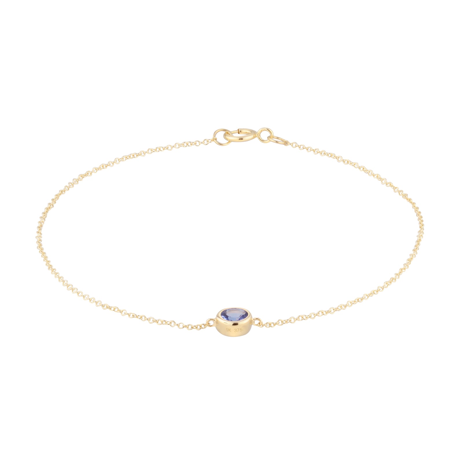 Goldsmiths 9ct Yellow Gold Tanzanite Birthstone Bracelet