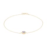Goldsmiths 9ct Yellow Gold Tanzanite Birthstone Bracelet