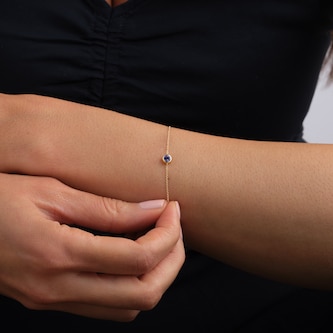 Goldsmiths 9ct Yellow Gold Tanzanite Birthstone Bracelet