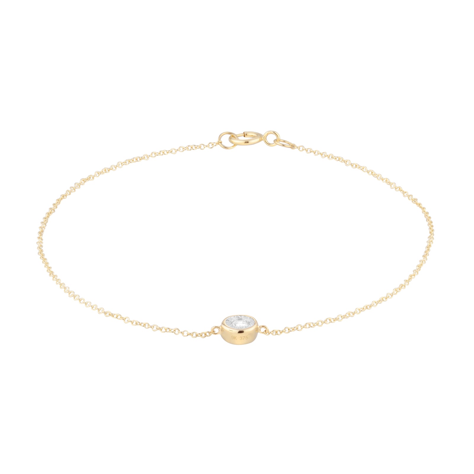 Goldsmiths 9ct Yellow Gold 0.08cttw Diamond Birthstone Bracelet Goldsmiths 9ct Yellow Gold 0.08cttw Diamond Birthstone Bracelet
