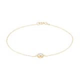 Goldsmiths 9ct Yellow Gold 0.08cttw Diamond Birthstone Bracelet