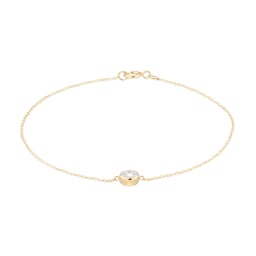 12111196 - 9ct Yellow Gold 0.08cttw Diamond Birthstone Bracelet