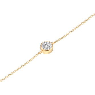 Goldsmiths 9ct Yellow Gold 0.08cttw Diamond Birthstone Bracelet Goldsmiths 9ct Yellow Gold 0.08cttw Diamond Birthstone Bracelet