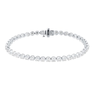 Goldsmiths 9ct White Gold 2.50cttw Brilliant Cut Diamond Line Bracelet
