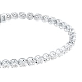 Goldsmiths 9ct White Gold 2.50cttw Brilliant Cut Diamond Line Bracelet