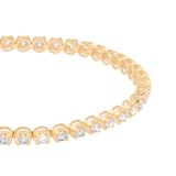 Goldsmiths 9ct Yellow Gold 2.50cttw Brilliant Cut Diamond Line Bracelet