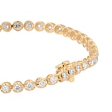 Goldsmiths 9ct Yellow Gold 2.50cttw Brilliant Cut Diamond Line Bracelet