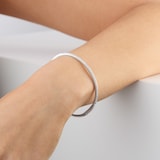 Goldsmiths 9ct White Gold 0.70cttw Pave Diamond Bangle