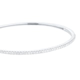 Goldsmiths 9ct White Gold 0.70cttw Pave Diamond Bangle