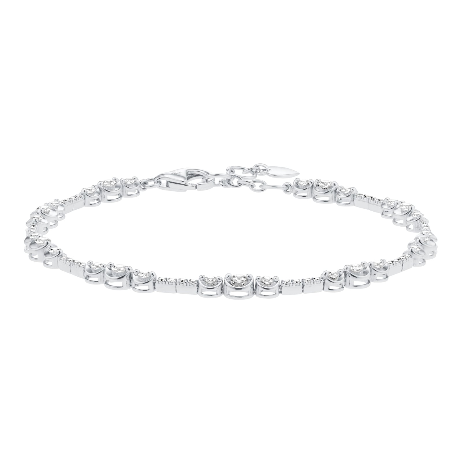 Mappin & Webb 18ct White Gold 1.40cttw Diamond Bracelet