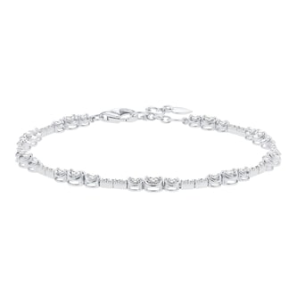 Mappin & Webb 18ct White Gold 1.40cttw Diamond Bracelet
