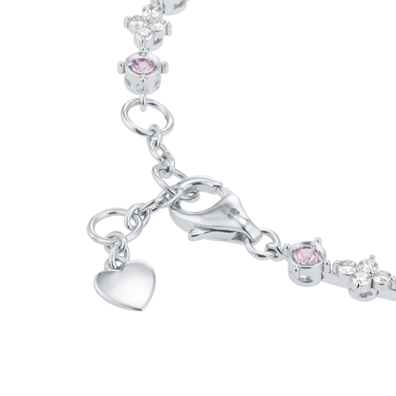 Mappin & Webb 18ct White Gold 1.40cttw Diamond & Pink Sapphire Bracelet Mappin & Webb 18ct White Gold 1.40cttw Diamond & Pink Sapphire Bracelet