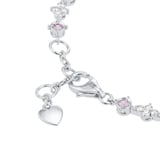 Mappin & Webb 18ct White Gold 1.40cttw Diamond & Pink Sapphire Bracelet