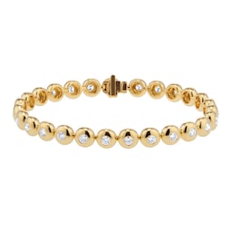 12111202 - 18ct Yellow Gold 2.51cttw Diamond Bezel Bracelet