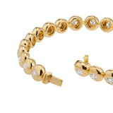 Mappin & Webb 18ct Yellow Gold 2.51cttw Diamond Bezel Bracelet
