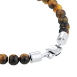 Mappin & Webb Sterling Silver & Tigers Eye Bead 8.75 Inch Bracelet