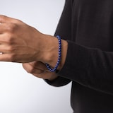 Mappin & Webb Sterling Silver & Blue Tigers Eye Bead 8.75 Inch Bracelet