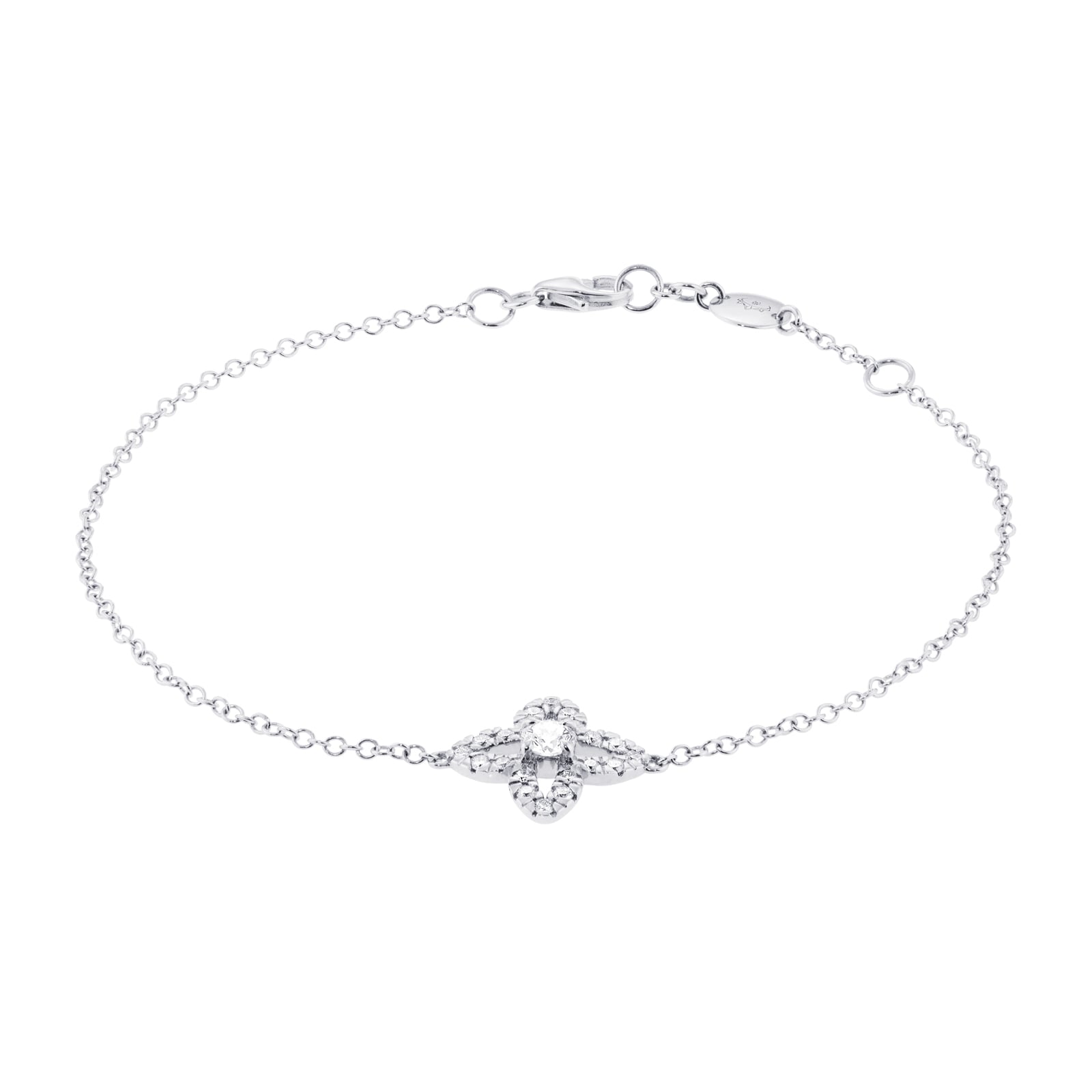 Mappin & Webb 18ct White Gold 0.33cttw Diamond Floral Bracelet