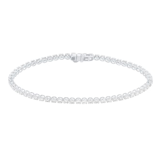 Goldsmiths 9ct White Gold 2.00cttw Diamond Line Bracelet Goldsmiths 9ct White Gold 2.00cttw Diamond Line Bracelet