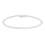 Goldsmiths 9ct White Gold 2.00cttw Diamond Line Bracelet
