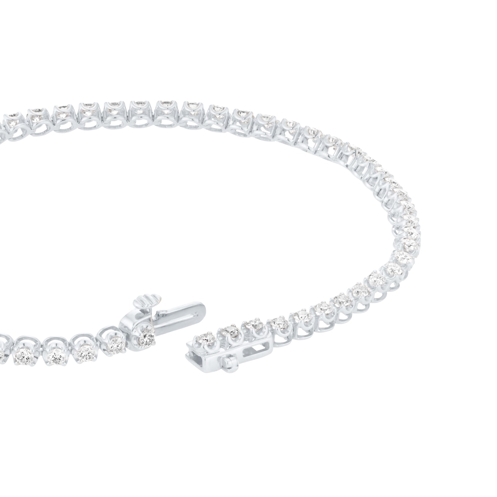 Goldsmiths 9ct White Gold 2.00cttw Diamond Line Bracelet Goldsmiths 9ct White Gold 2.00cttw Diamond Line Bracelet