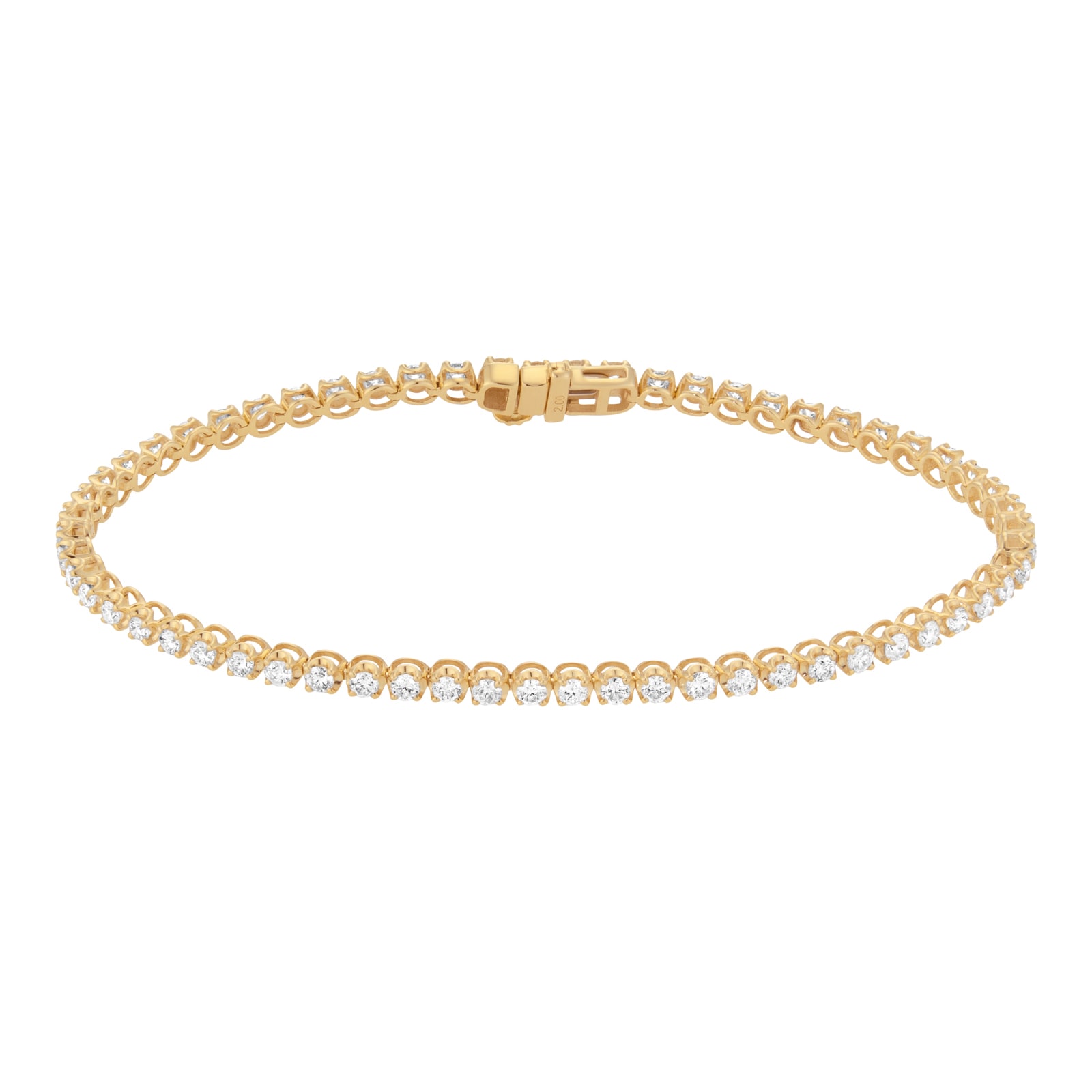 Goldsmiths 9ct Yellow Gold 2.00cttw Diamond Line Bracelet Goldsmiths 9ct Yellow Gold 2.00cttw Diamond Line Bracelet