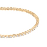 Goldsmiths 9ct Yellow Gold 2.00cttw Diamond Line Bracelet