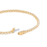 Goldsmiths 9ct Yellow Gold 2.00cttw Diamond Line Bracelet