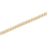 Goldsmiths 9ct Yellow Gold 2.00cttw Diamond Line Bracelet