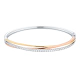 Goldsmiths 9ct Tri-Gold 0.50cttw Diamond Wave Bangle