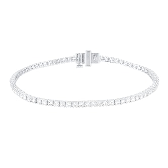 Mappin & Webb Platinum 3.00cttw round Brilliant Cut Diamond Line Bracelet